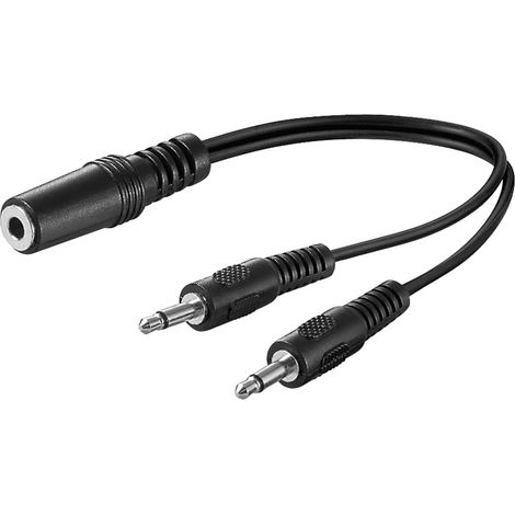 Goobay AVK 325-020 0.2m cable de audio 0,2 m 3,5mm Negro (1/2)