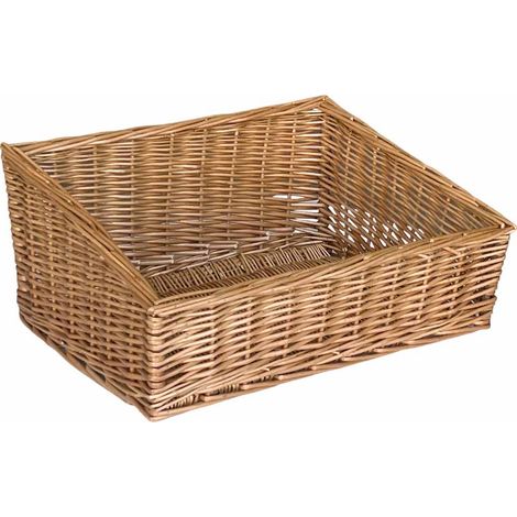 Cesta espositore portapane in vimini quadrato cm 45 x 45 h 21