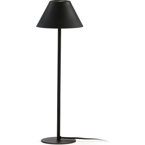 Lampe de Table 16x12x43 Métal Noir avec Paravent (1/2)