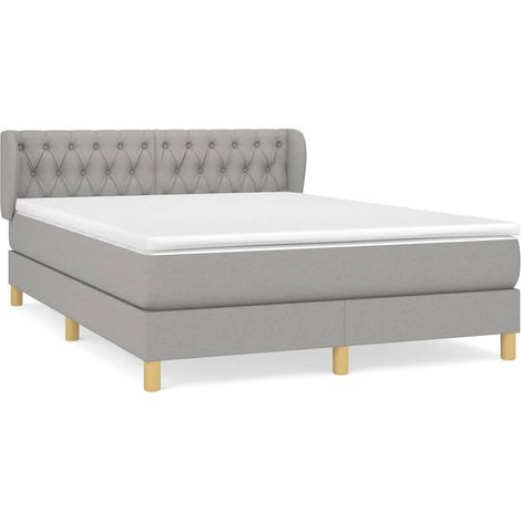 Maison Exclusive - Giroletto a Molle con Materasso Grigio Chiaro 140x200cm Tessuto