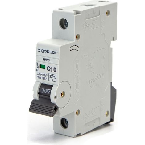Interruttore automatico magnetotermico modulare 1P 10A Aigostar