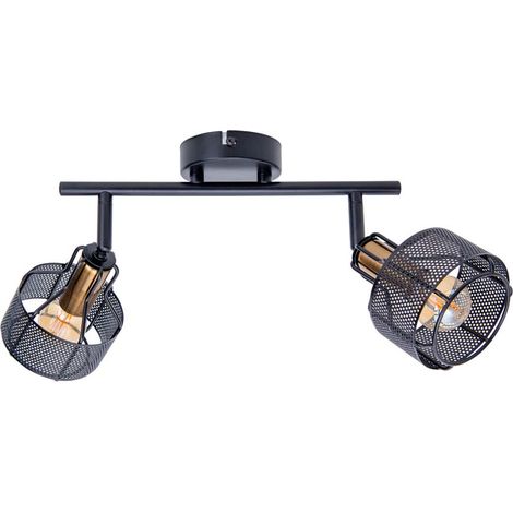 Deckenleuchte Deckenlampe Wohnzimmerlampe Metall Schwarz L 32 cm 2-Flammig