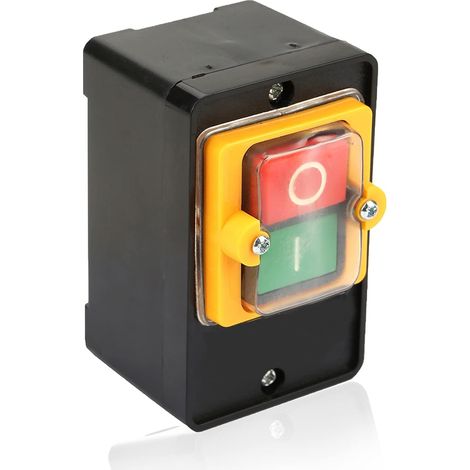 Interrupteur machine outil 10a, KAO-10KH Commutateur à Bouton-poussoir Imperméable, AC 220V/380V 10A bouton tournant electrique marche arret (1/5)