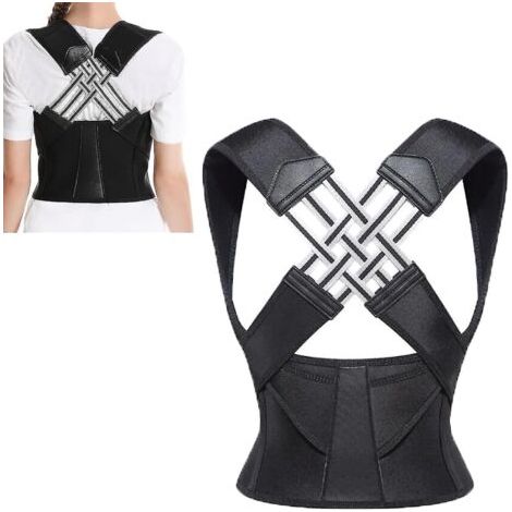 Ceinture de posture dorsale ajustable unisexe pour bureau, maison et salle de sport, correcteur de posture et redresseur de dos - L (1/5)