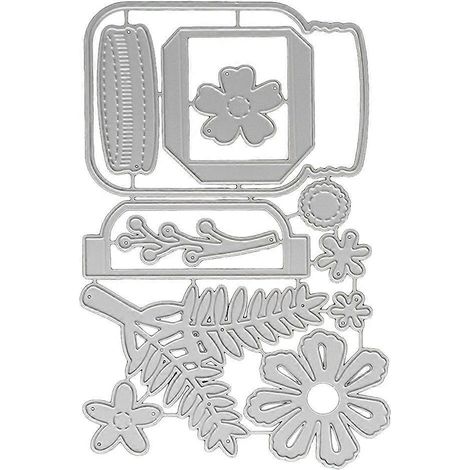 Stanzschablone für Blumenflaschen aus Metall, DIY-Scrapbooking-Album-Papiervorlage