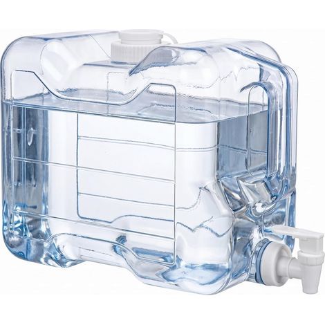 Réservoir d’eau 7L PETG qualité alimentaire distributeur eau frigo jerrican eau bidon portable avec robinet et poignée pour camping maison dortoir fêtes. (1/5)