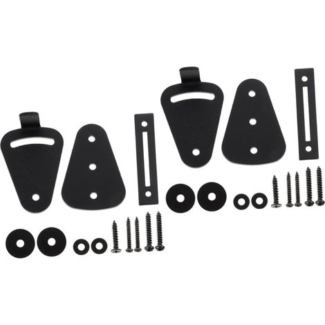 Lot de 2 verrous noirs pour porte coulissante de grange : sécurisés (1/5)