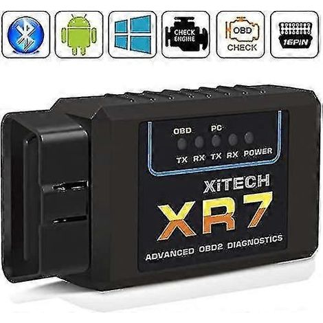 Appareil de diagnostic automobile OBD2, adaptateur Bluetooth OBD2 Carly, outil de diagnostic automobile OBD II, lecteur de codes universel sans fil ELM327 VCDS pour BMW Ford V (1/4)