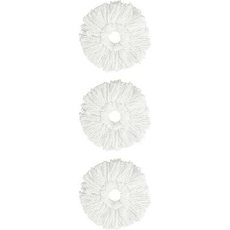 Lot de 6 patins réutilisables pour balai lave-sol, ronds ou rectangulaires, avec fixation facile pour parquet carrelage et stratifié (1/5)