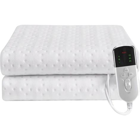 Manta eléctrica calefactable, calor confortable, uso multifuncional, blanca EUB0815H-42B, 150x80 EUB0815H-42B (1/2)