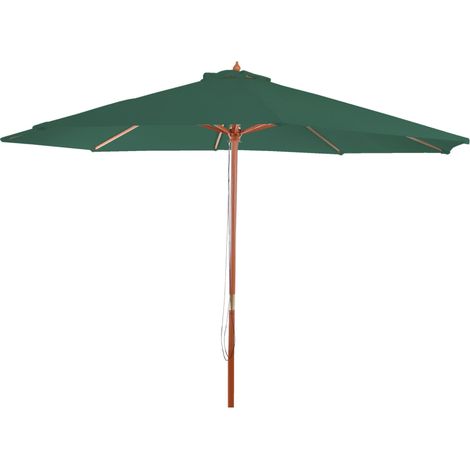 Ombrellone da giardino diametro 3,5m poliestere/legno 7kg colore verde 040008011