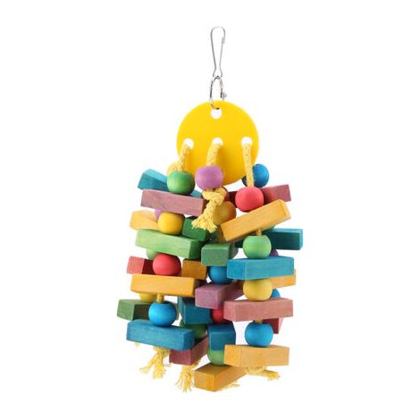 QORVA-Jouet perroquet, jouets pour oiseaux, jouet suspendu en bois, balanoire pour perroquets, adapté aux perroquets et aux oiseaux