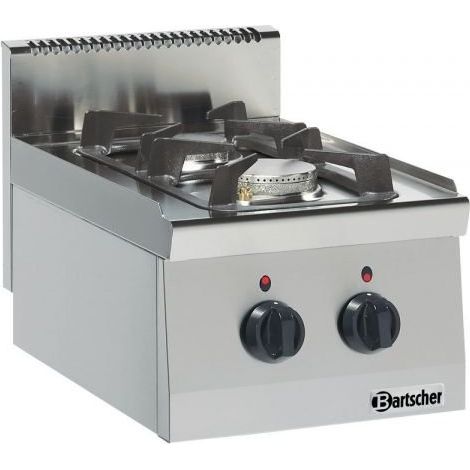 Fourneau inox à gaz 2 zones, à poser, 9500 W, GAZ