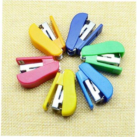 Confezione da 2 mini cucitrici, cucitrice manuale piccola, portatile, per ufficio, studenti, cancelleria, accessori per ufficio, materiale scolastico (1/5)
