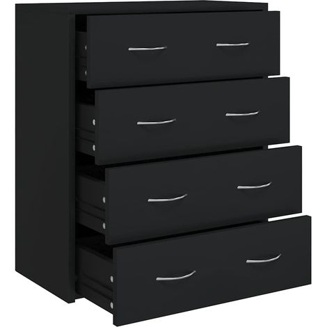 Maison Exclusive - Aparador con 4 cajones negro 60x30,5x71 cm (1/5)
