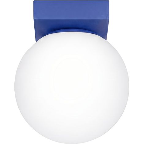 Plafoniere Yoli oltremare 12x14.5x12cm Acciaio Sollux (1/5)
