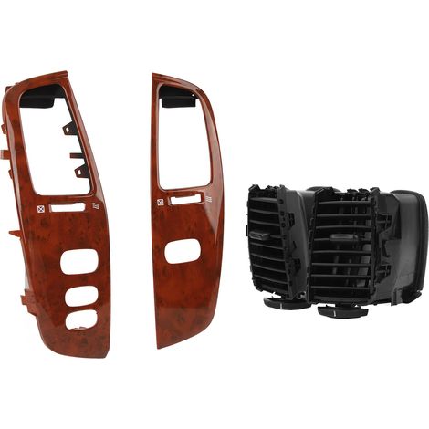 Tableau de bord bois grain sortie d'air gauche droite kit avec cadre pour Land Cruiser FJ100 1998-2007 (1/5)
