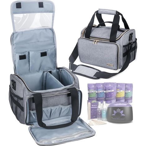 Kit d'épilation Compatible – Organiseur Chauffe-Cire Grains Sprays pré-et après Accessoires (1/5)