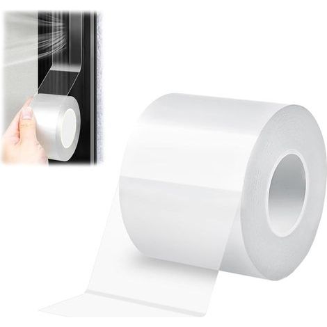 Fensterdichtung, 7 cm x 10 m selbstklebender Dichtungsstreifen, Türdichtung gegen Kälte und Zugluft, selbstklebende Wärmedämmung für Winterfenster, wetterfest, geräuschdämmend, staubdicht, kältebestän (1/5)
