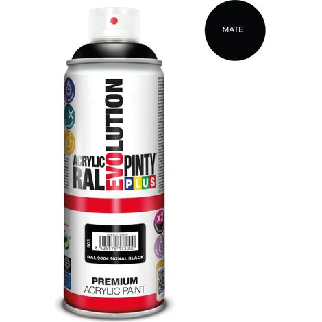 Pintura acrílica spray evolution 520 cc ral 9004 matt signal black 300 g (1/2)