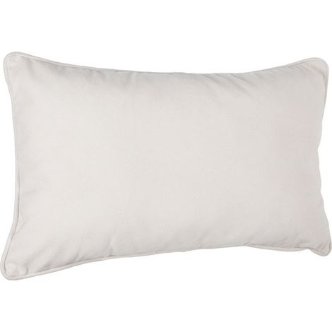 Coussin Lilou Effet velours 30 x 50 cm Atmosphera  - Ivoire