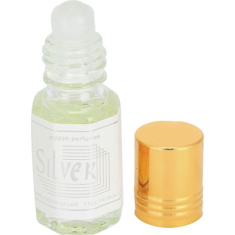 Huile essentielle en mini flacon de 3 ml, parfum naturel à base d'huiles végétales pour un usage quotidien, pour retrouver vitalité et clarté. Argent.