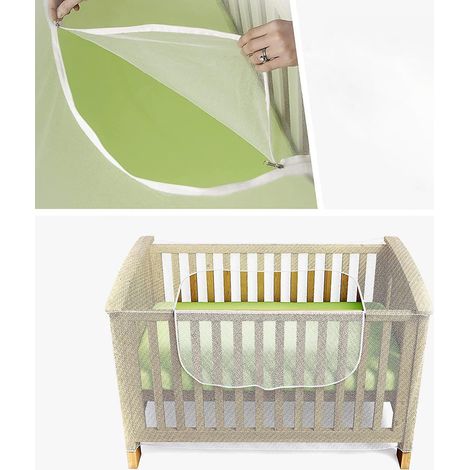 1pcs Moustiquaire Lit De Bb, Berceau Et Lit Parapluie Avec Fermeture Eclair Et Ouverture Rapide Et Facile - Confortable Et Universelle (1/5)