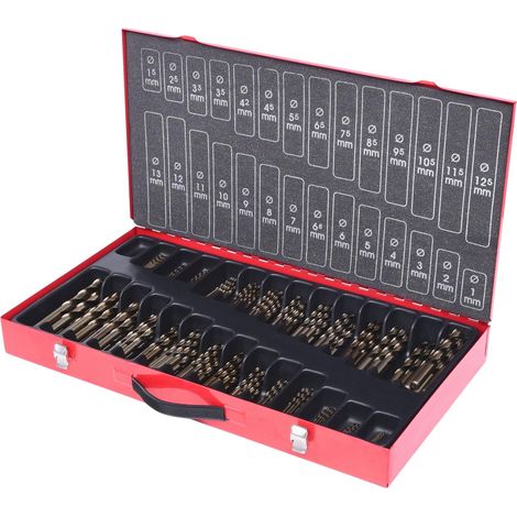 KS TOOLS HSS-G Co 5 punta elicoidale set 230 pezzi 1-13 mm - 330.3650 (1/4)