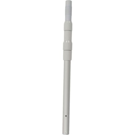 Asta telescopica per la pulizia della piscina, manico rinforzato in lega di alluminio, rete da pesca, asta di salvataggio da 120 cm senza foro per appendere, 62 cm/2,4 pollici -Crezuo