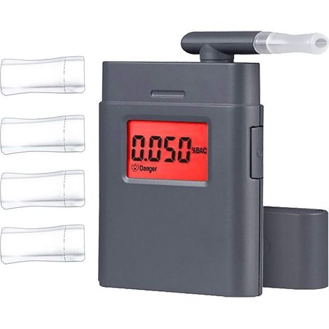 Alcootest portable, d'une précision professionnelle, avec 5 embouts buccaux et un écran LED. (1/3)