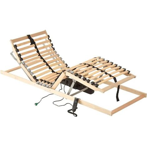 Sommier électrique à lattes (matelas non inclus), réglable sur 7 zones, 70 x 200 cm (1/5)
