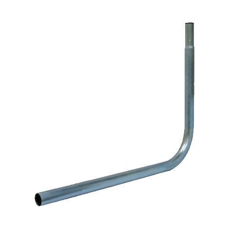 Bras de déport coudé Ø 50 mm – Déport 910 mm – Hauteur 730 mm – Montage antenne TV et parabole – Accessoire pour échelle – M-E