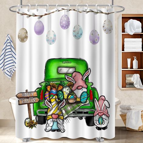 Voile de douche fluide en polyester 180x180 original voile de douche pour optimiser un petit espace (1/5)