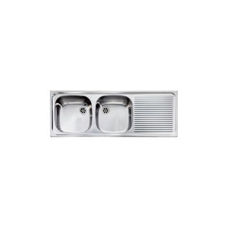 Lavello AURORA 116X42 2 vasche sinistre+ gocciolatoio ACCIAIO INOX