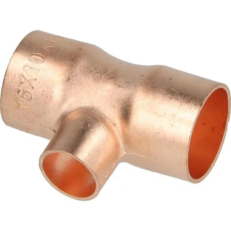 Raccord à braser cuivre té réduit 16 x 10 x 16 mm