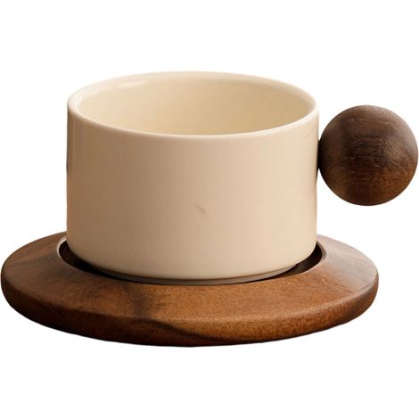 Tazza tradizionale in ceramica con sottobicchiere, -2B