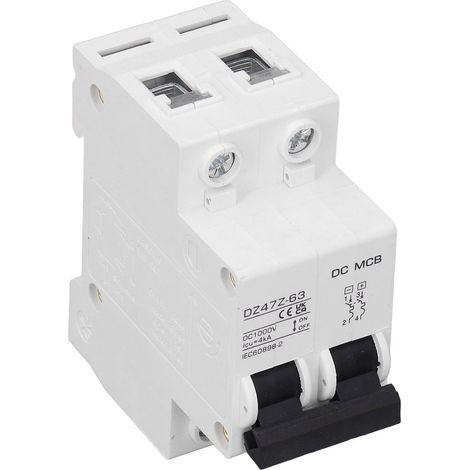 Disjoncteur CC pour protection contre les surcharges, système magnétique, disjoncteur photovoltaïque bipolaire 1000 V 25 A (1/5)