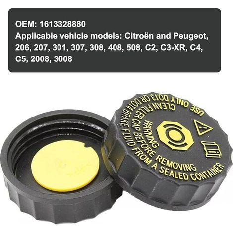 Bremsflüssigkeitsbehälterdeckel für Citroën Peugeot 206, 207, 301, 307, 308, 408, 508, C2, C3-XR, C4, C5, 2008, 3008, 1613328880 (1/4)