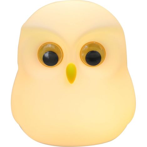 Lampe de Nuit Hibou en Silicone Colorée pour Chambre Bébé (1/5)