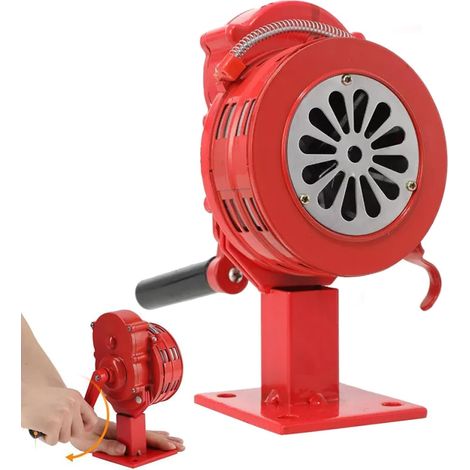 Sirène à Main, Alarme à Manivelle Portable 110 DB, Klaxon de Raid Aérien à Commande Manuelle pour Alarme Incendie Maison Hôtel Station Service Garde Côtes (1/5)