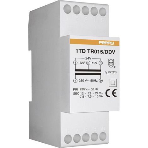 Perry Trasformatore per campanello 12 V, 24 V - 1TDTR015/DDV