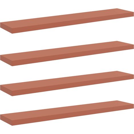 Wall Shelf 4 pcs Red 120 x 23.5 x 4 cm Engineered Wood vidaXL
