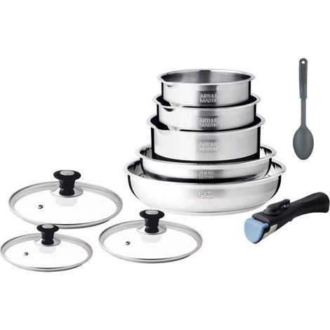 Arthur Martin AM4485 Set di Pentole Acciaio 26 cm
