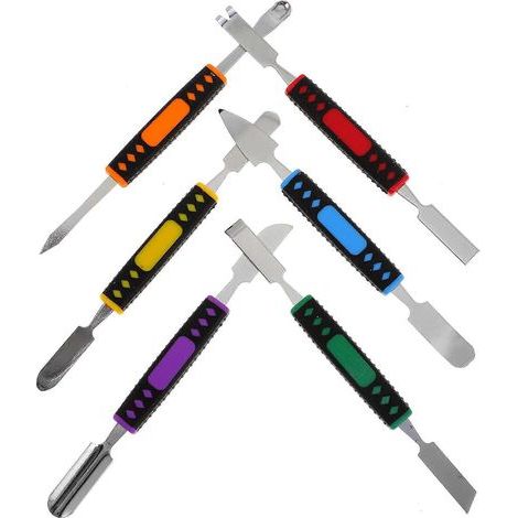 Lot de 6 spatules professionnelles en acier inoxydable à double extrémité pour réparation de smartphones, tablettes et ordinateurs portables.-1510.5cm (1/4)