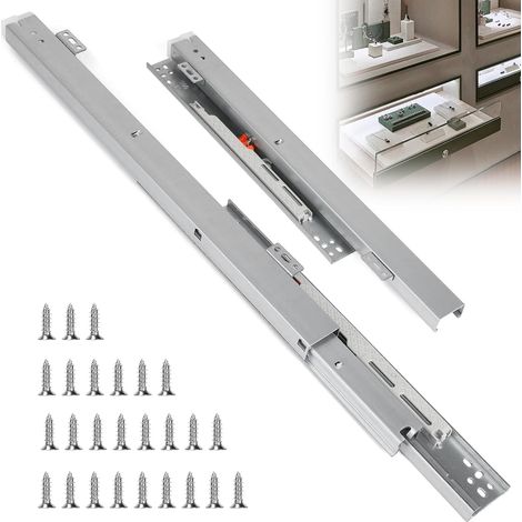 1 Paire Rail au Sol Coulissant 40 cm Glissières pour Tiroirs (1/5)