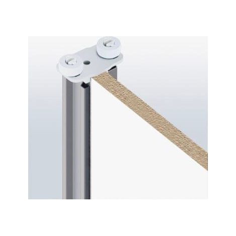 Optimum – Kit guide pour portes de placard – Tube acier 1.5m – Finition métal blanc – Fabrication française – Montage facile
