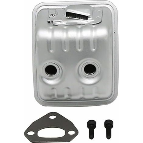Silenziatore di scarico con vite e guarnizione - Ricambi per motore di motosega - Silenziatore di ricambio - Compatibile con motoseghe Husqvarna (hus450) (1/5)