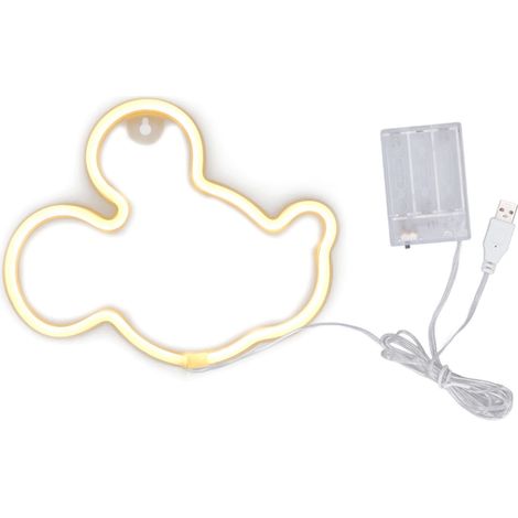 Ortviai Enseigne LED néon décorative murale pour chambre, fête, Noël, mariage ou bar – 22,5 x 21 cm, lumière chaude (1/5)
