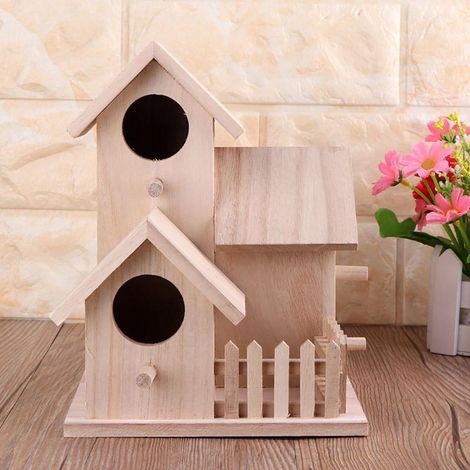 Vogelhaus aus Holz für den Zaun, hängendes Vogelhaus, praktische Dekoration, Nistkasten aus Holz (1/5)