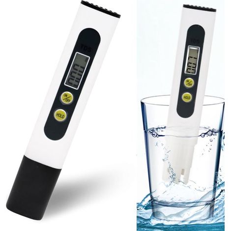 Testeur d'eau potable numérique - Appareil multifonction 3 en 1 pour la qualité de l'eau - Plage de mesure : 0 à 9 990 ppm - titane (1/5)